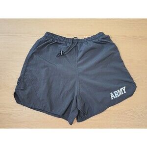 U.S. ARMY Military Shorts Black Athletic Training Adult Size Large PT Trainers